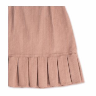 Trapeze midi skirt in powder pink denim 